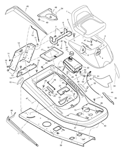 Chassis And Hood Diagram and Parts List for 7800337-309006X78C 2008 Briggs and Stratton Lawn Tractor
